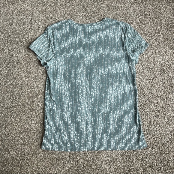 Athleta Dusty Blue Cotton Crew Neck Tee, Size Medium - Picture 5 of 6